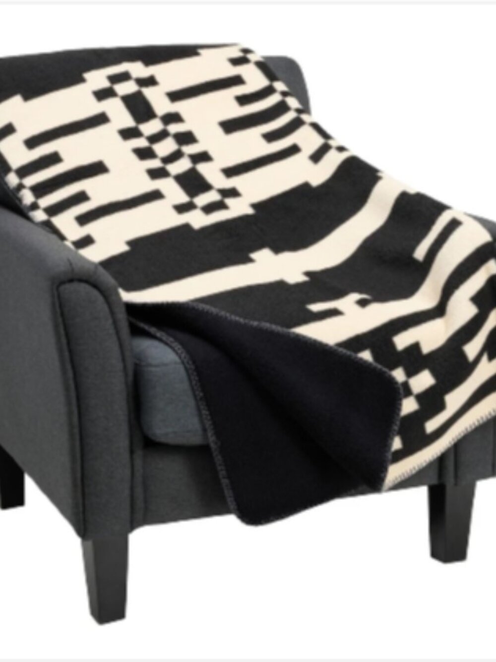 PENDLETON PRINTED BERBER REVERSE TO SOLID 50 X 70 FLEECE THROW BLANKET